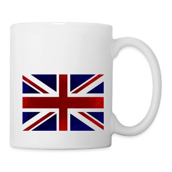 British Flag, United Kingdom, Red, White And Blue - Mug - white - Right