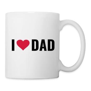 Père fils papa fille bébé naissance j'aime papa - Mug blanc - blanc - Droite