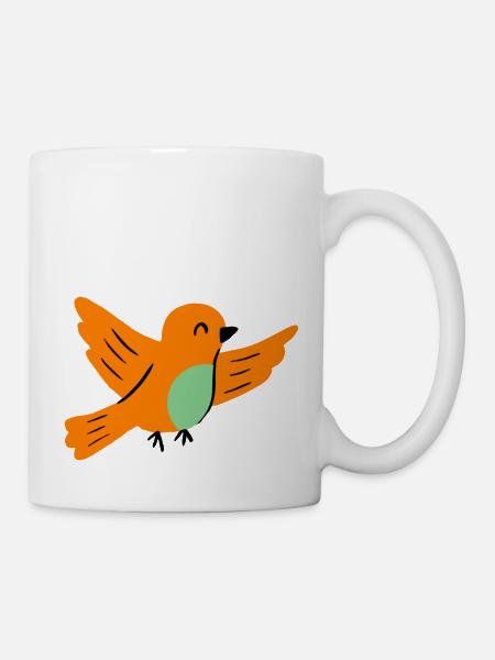 süßer kleiner fliegender Vogel - Tasse - Weiß
