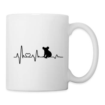 Koala Australien EKG Herzschlag Koalabär Liebe - Tasse - Weiß - Rechts