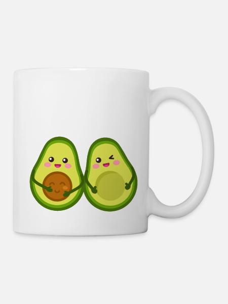 Happy Avocado Family - Tasse - Weiß