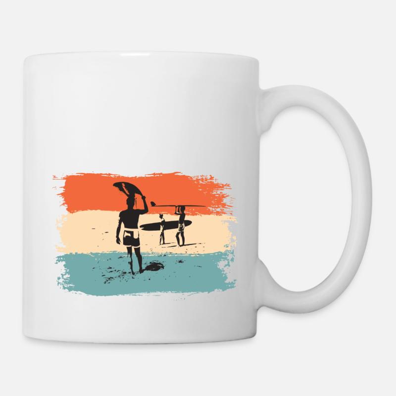 Surf, Surf, Surf, Surf, Surf - Mug blanc - blanc
