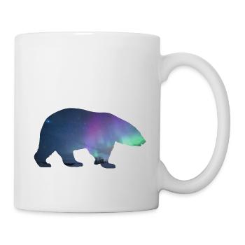 Polar Bear Northern Lights design - Mug - white - Right