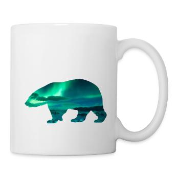 Polar Bear Northern Lights design - Mug - white - Right