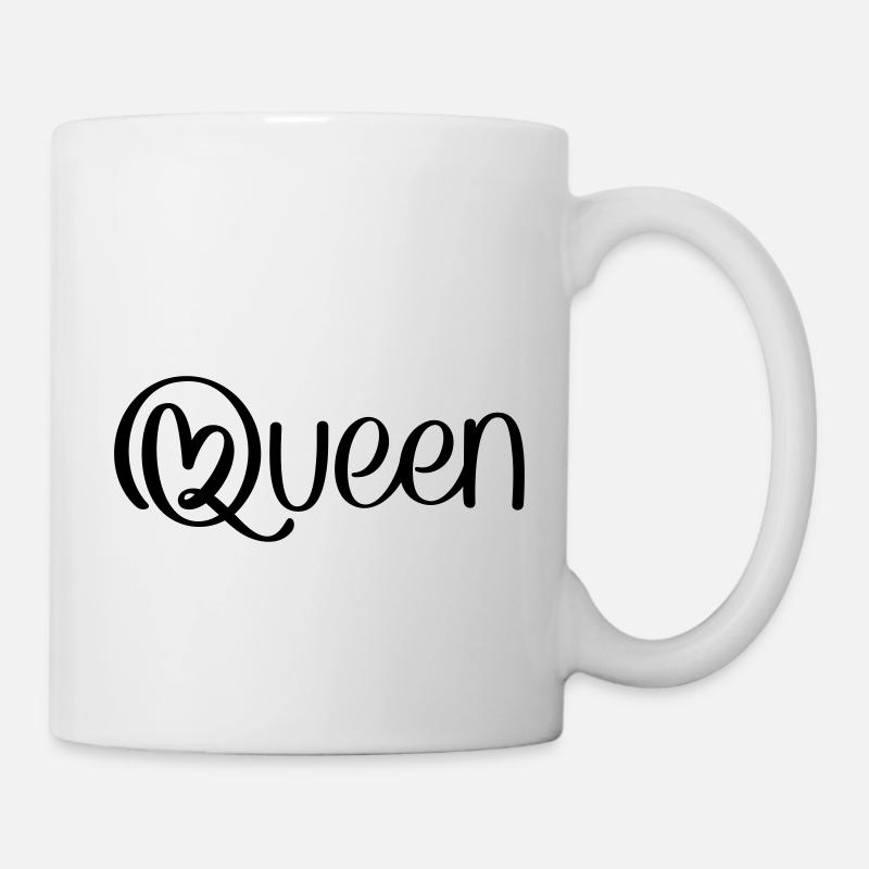 Queen mit Herz - Tasse - Weiß