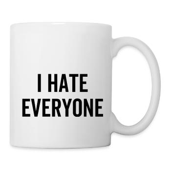 Je déteste tout le monde - Mug blanc - blanc - Droite