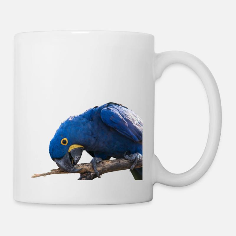 Hyazinth Ara Papagei Gesichtsansicht - Tasse - Weiß