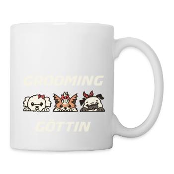 Dames Grooming motif de déesse pour chien coiffeur, chien - Mug blanc - blanc - Droite