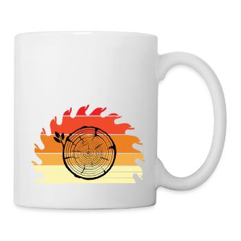 Tronçonneuse Axt Förster Bûcheron scie chaîne - Mug blanc - blanc - Droite