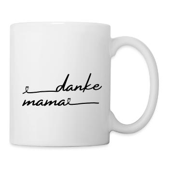 Mama Danke Muttertag Herz Mutter Tag Mami - Tasse - Weiß - Rechts