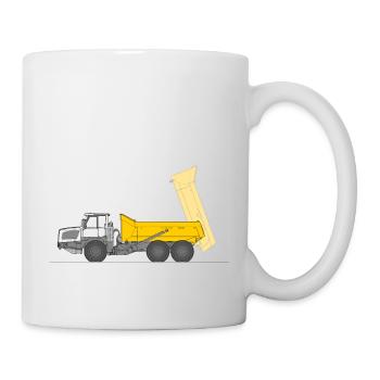 Benne à mâchoires pliée - Mug blanc - blanc - Droite