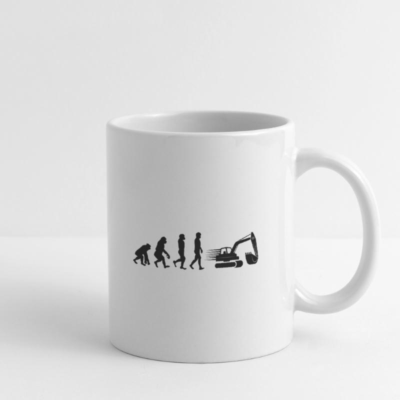 Excavator Backhoe Operator Evolution Funny Mug