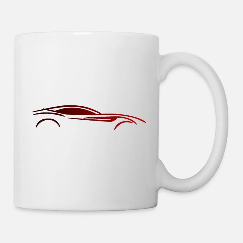 Auto Silhouette Design - Tasse - Weiß