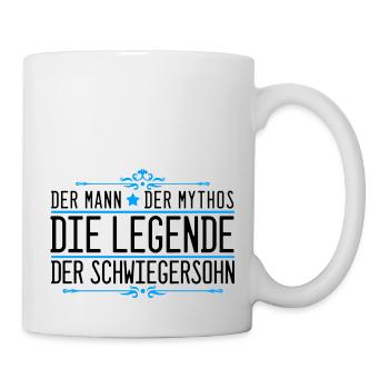 Der Man Mythos Legende Schwiegersohn Retro Spruch - Tasse - Weiß - Rechts
