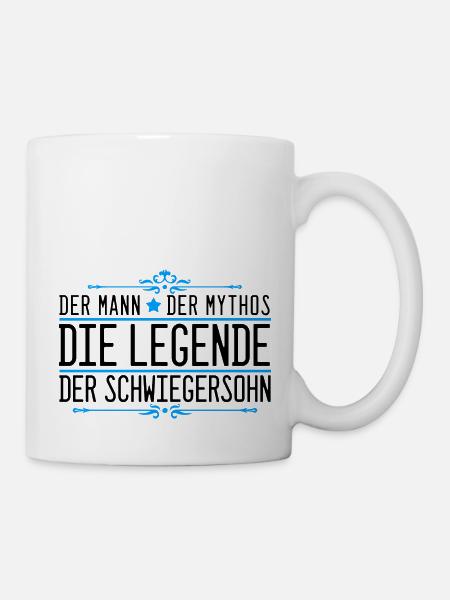 Der Man Mythos Legende Schwiegersohn Retro Spruch - Tasse - Weiß