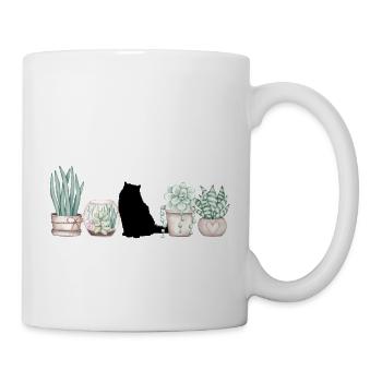 Cats and plants kitten florist cactus - Mug - white - Right