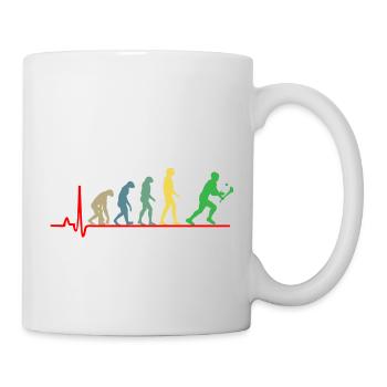Die Evolution von Hurling - Tasse - Weiß - Rechts