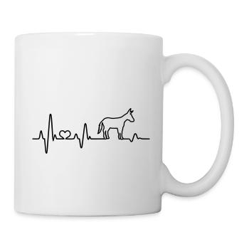 Donkey heartbeat mule mule farm animal - Mug - white - Right