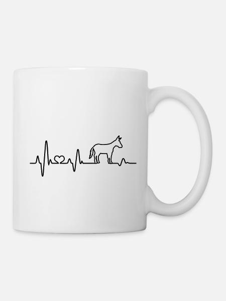 Esel Herzschlag Muli Maultier Bauernhof Tier - Tasse - Weiß