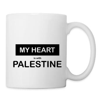 Mon cœur avec la Palestine - Mug blanc - blanc - Droite