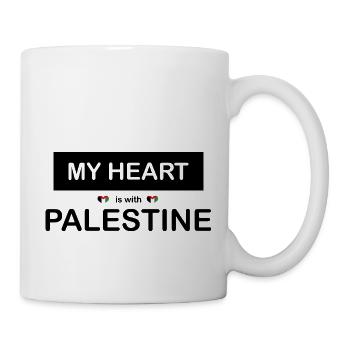 Mon cœur avec la Palestine - Mug blanc - blanc - Droite