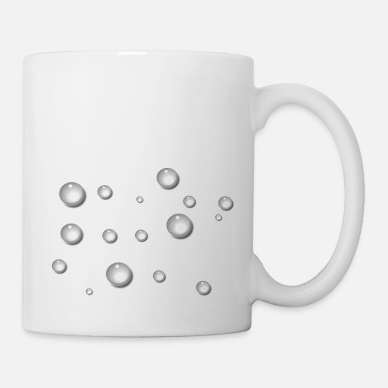 Tropfen Wasser Regen - Tasse - Weiß