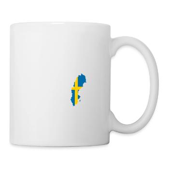 Suède Sverige Battement de coeur Scandinavie - Mug blanc - blanc - Droite
