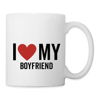 J’aime mon petit ami - Mug blanc - blanc - Droite