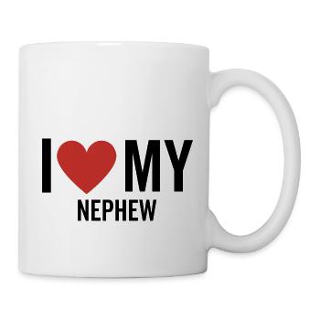 Ich liebe meinen Neffen - Tasse - Weiß - Rechts