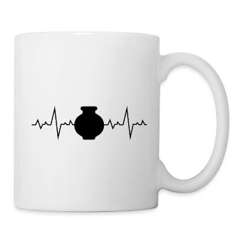 Pottery Ceramics Artist Potter Clay Heartbeat - Mug - white - Right