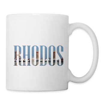 Rhodes vacances avec plage, Moulins à vent Grèce - Mug blanc - blanc - Droite