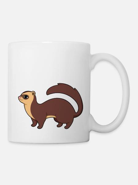 Frettchen - Tasse - Weiß