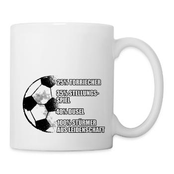 Stürmer Spruch Fußball Goalgetter Torschützenkönig - Tasse - Weiß - Rechts
