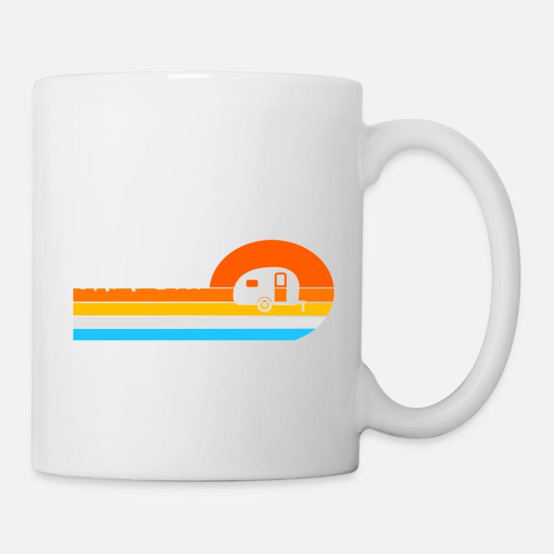Camping Wohnwagen - Tasse - Weiß