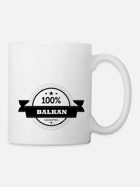 100% Balkan - Jugo - Spruch - funny - Tasse - Weiß