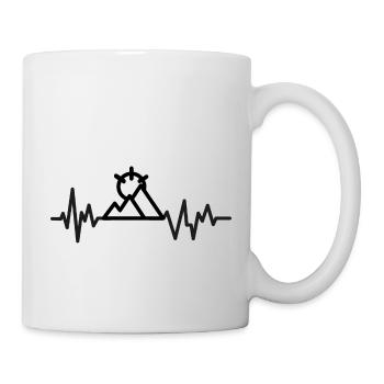 Montagnes Coeurs Montagne - Mug blanc - blanc - Droite