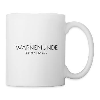 Warnemünde/Rostock, Ostsee, Mecklenburg-Vorpommern - Tasse - Weiß - Rechts