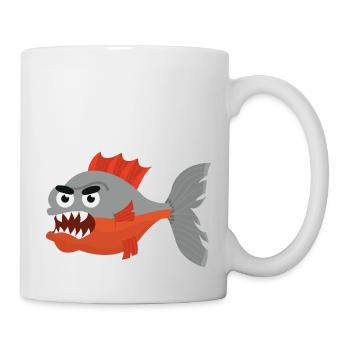 Piranha - Tasse - Weiß - Rechts
