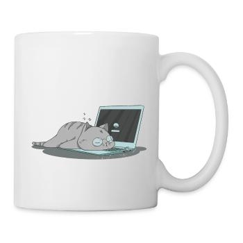 Sleeping cat i love home office - Mug - white - Right