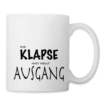 klapse ausgang - Tasse - Weiß - Rechts
