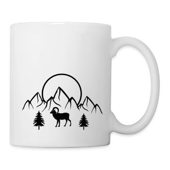 Ram Mountains Nature - Mug - white - Right