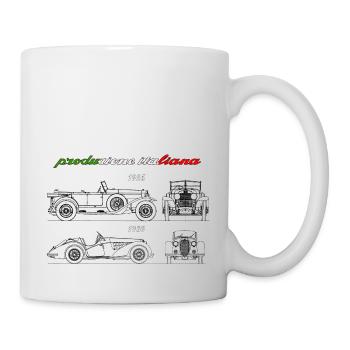 vintage car produced in Italy - Mug - white - Right