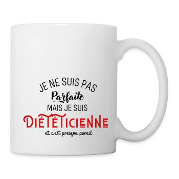 Pas parfaite mais diététicienne - Mug blanc - blanc - Droite