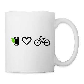 I love e-bike ebike - Tasse - Weiß - Rechts