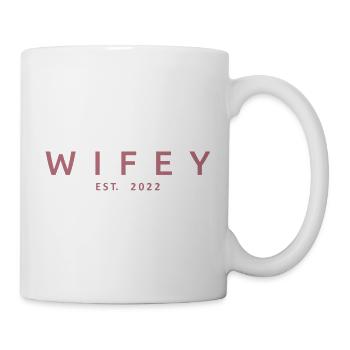 Wifey Est. 2022 Wife To Be Engagement Wedding Gift - Mug - white - Right
