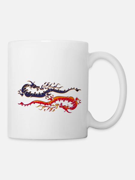 Drachen - Tasse - Weiß