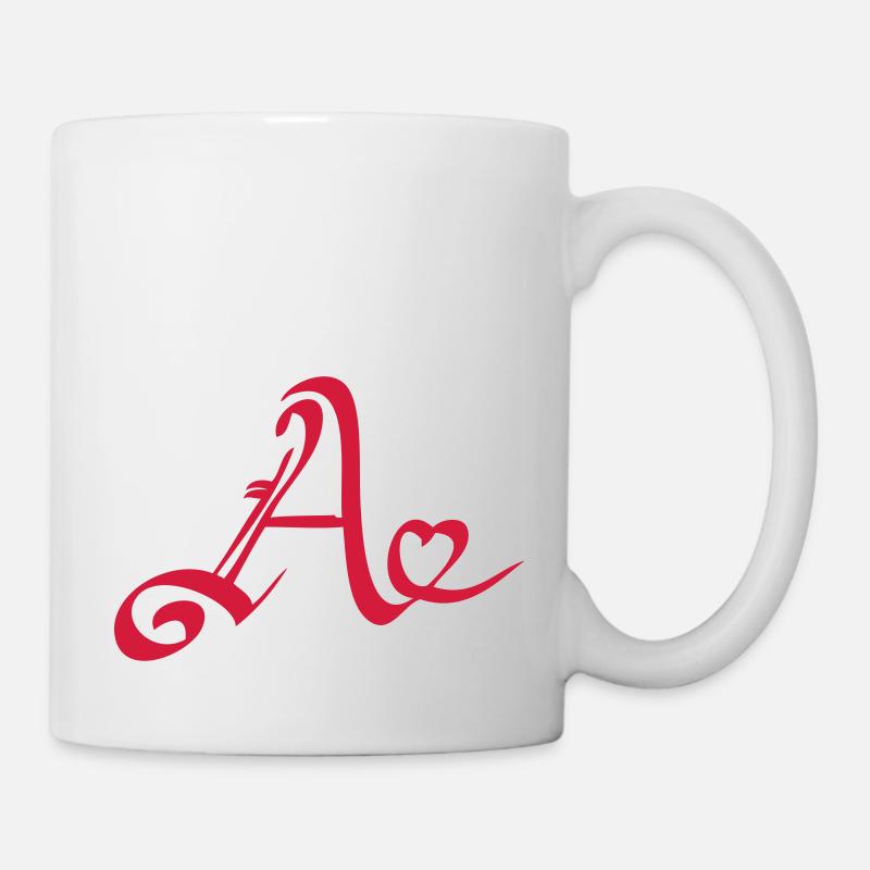 A - Herz - Tasse - Weiß