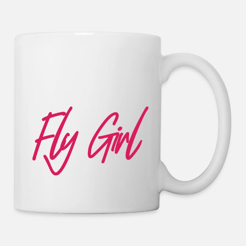 Pilote d’aviation Fly Girl - Mug blanc - blanc