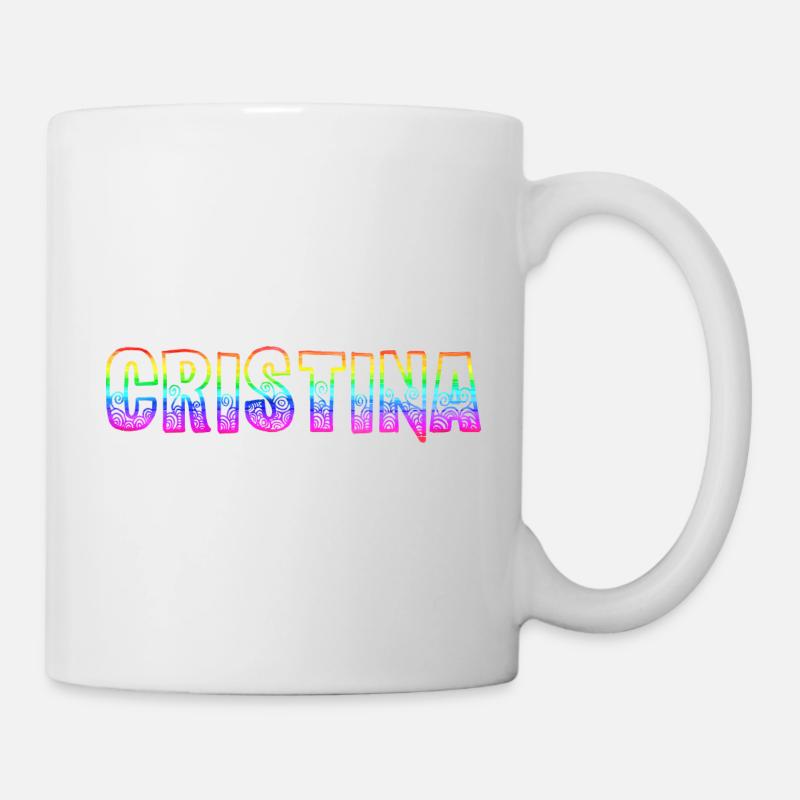 cristina rs regenbogen - Tasse - Weiß