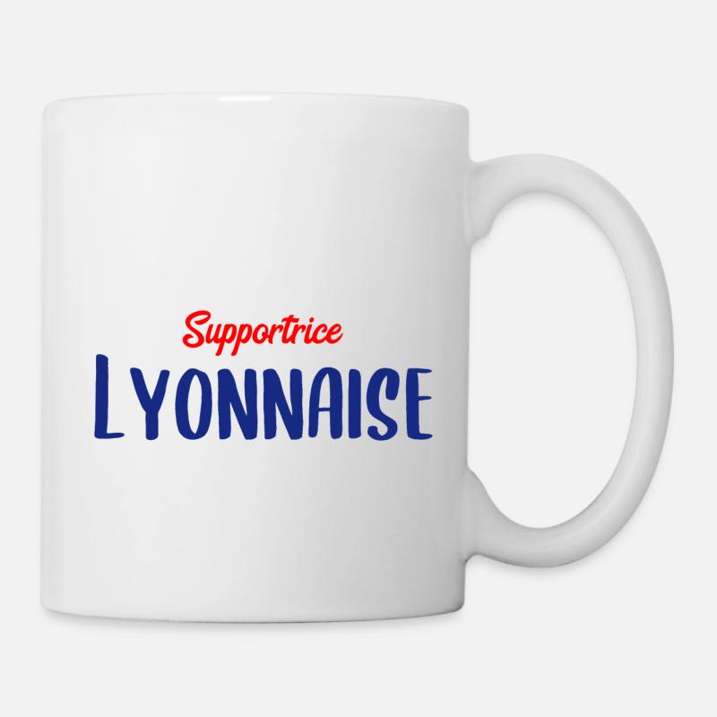 Supportrice Lyonnaise - Fan de sport et de Lyon - Mug blanc - blanc